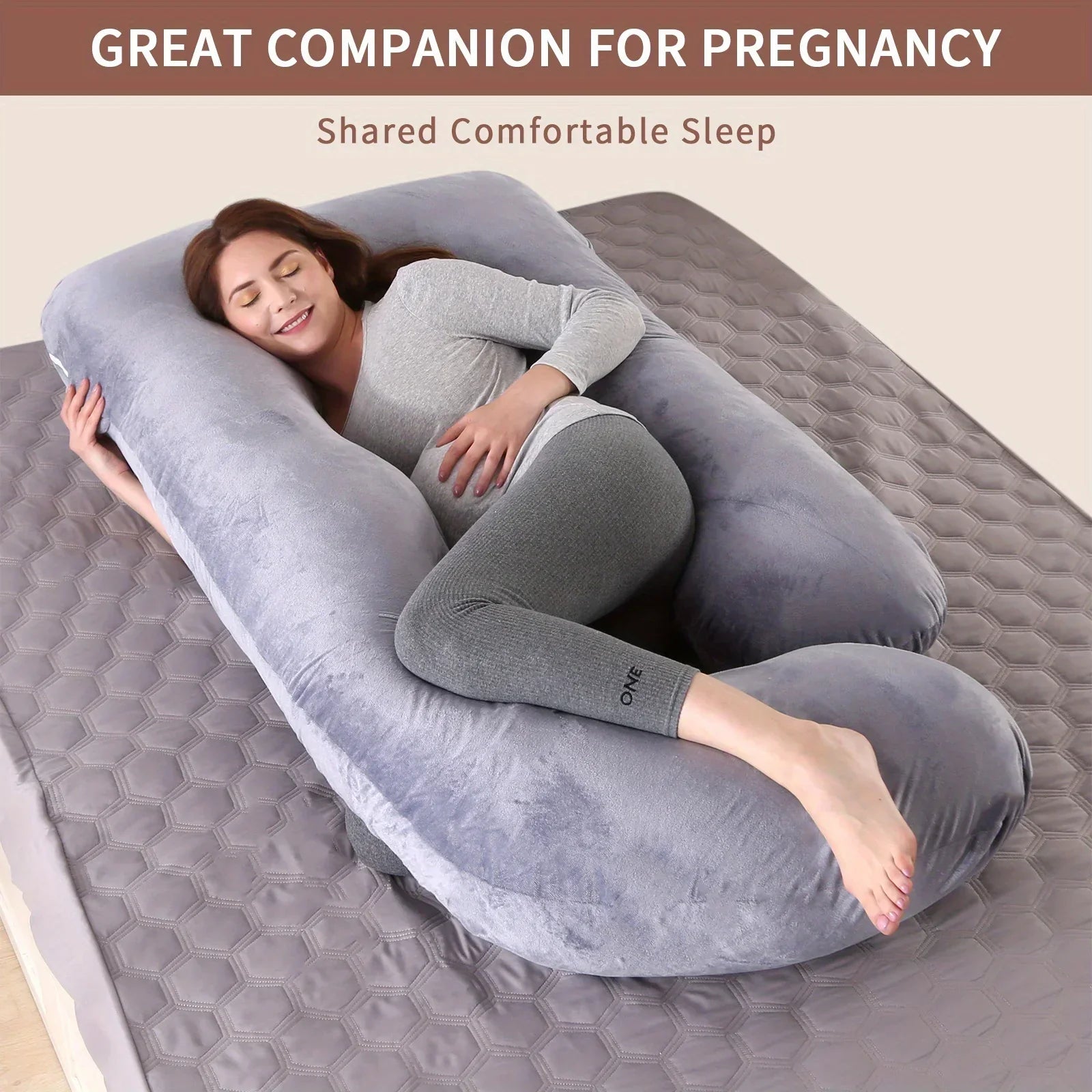 ComfortWrap Full Body Pillow for Side Sleepers - 155cm Grey