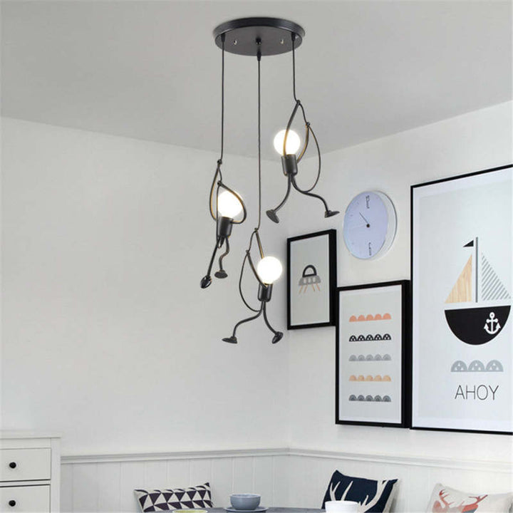 Pendant Ceiling Light | Doll-Shaped Design | Adjustable Hanging Height | Soft Cozy Illumination
