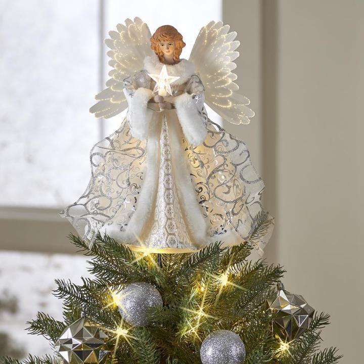 Celestial Angel Tree Topper – Animated Holiday Decoration