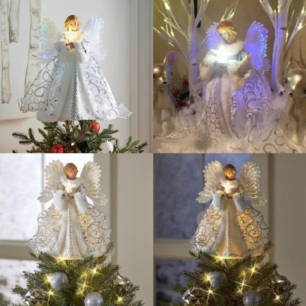 Celestial Angel Tree Topper – Animated Holiday Decoration