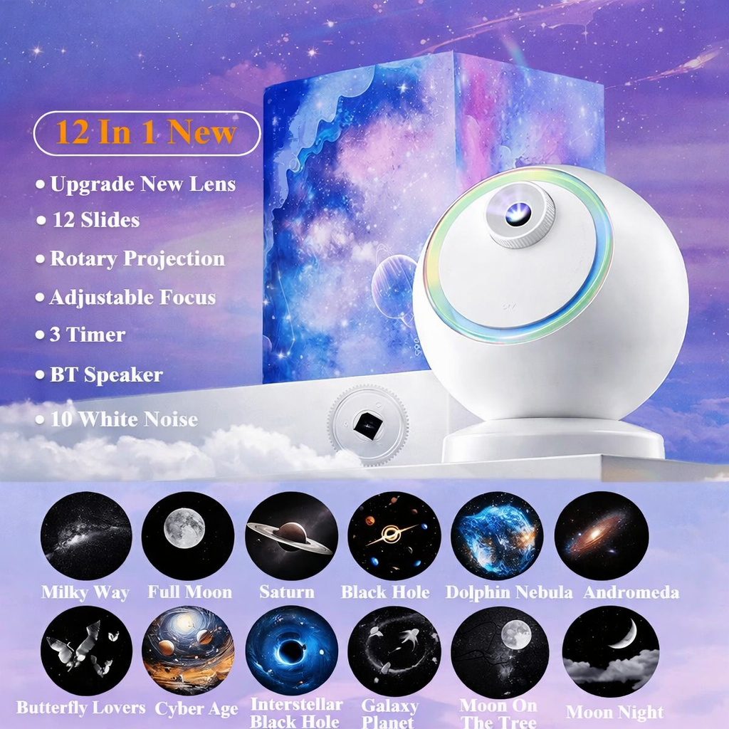 Celestial Harmony Bluetooth Star Light Projector & Speaker