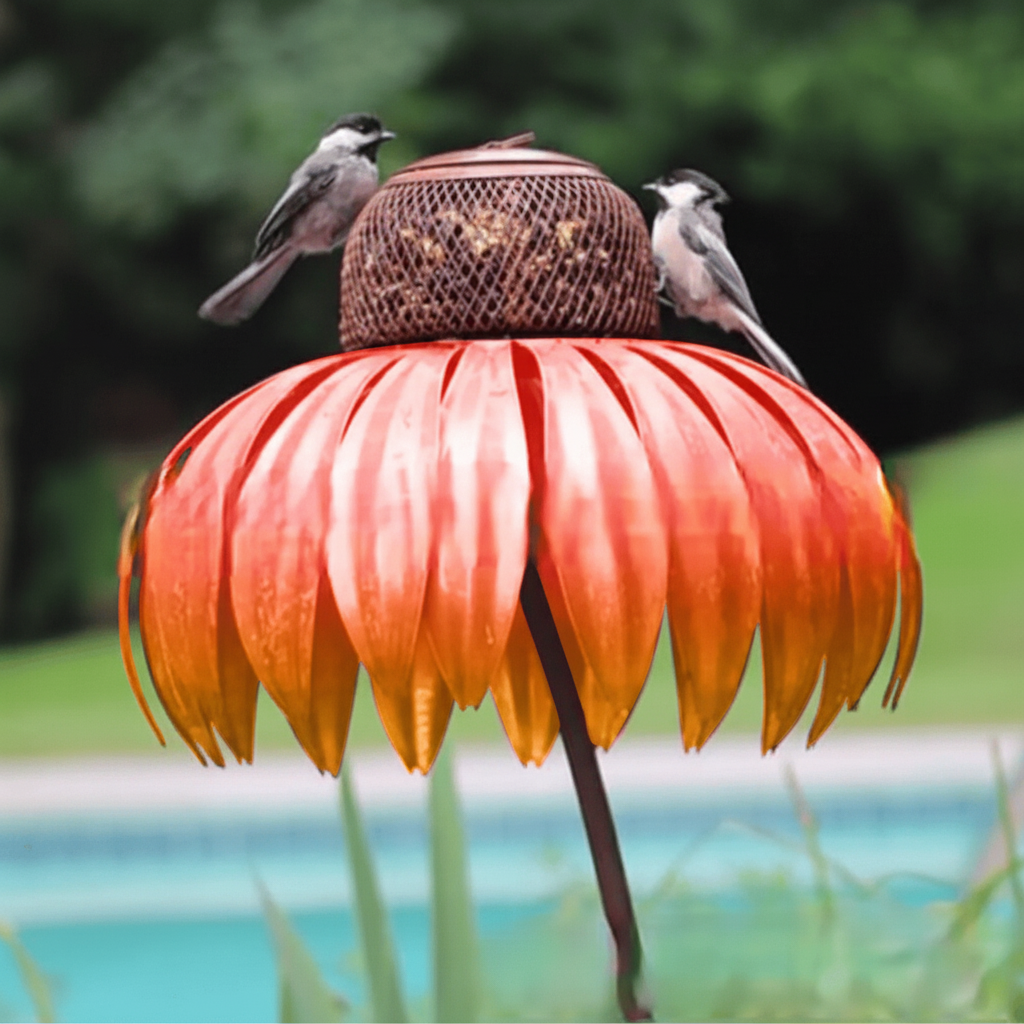 Charming Sunflower Metal Bird Feeder for Your Outdoor Haven