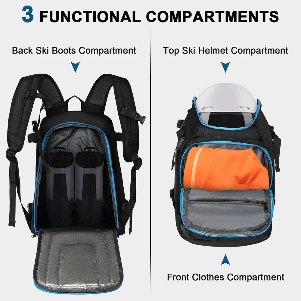 AlpineGuard 50L Waterproof Ski Boot Backpack for Adventurers