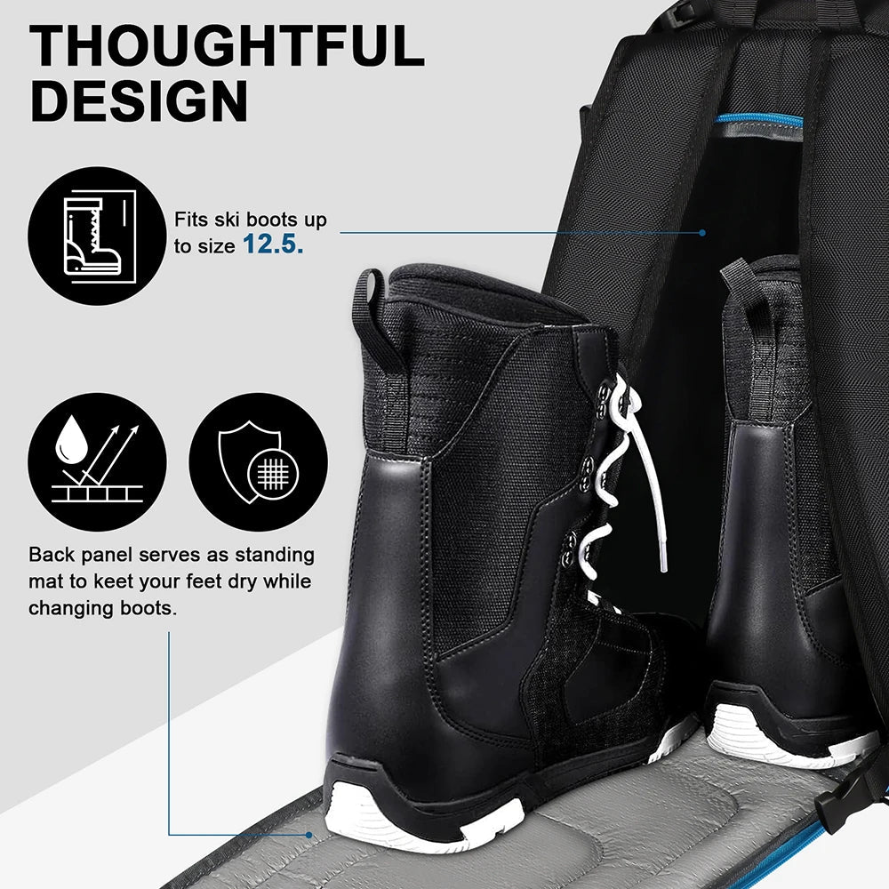 AlpineGuard 50L Waterproof Ski Boot Backpack for Adventurers
