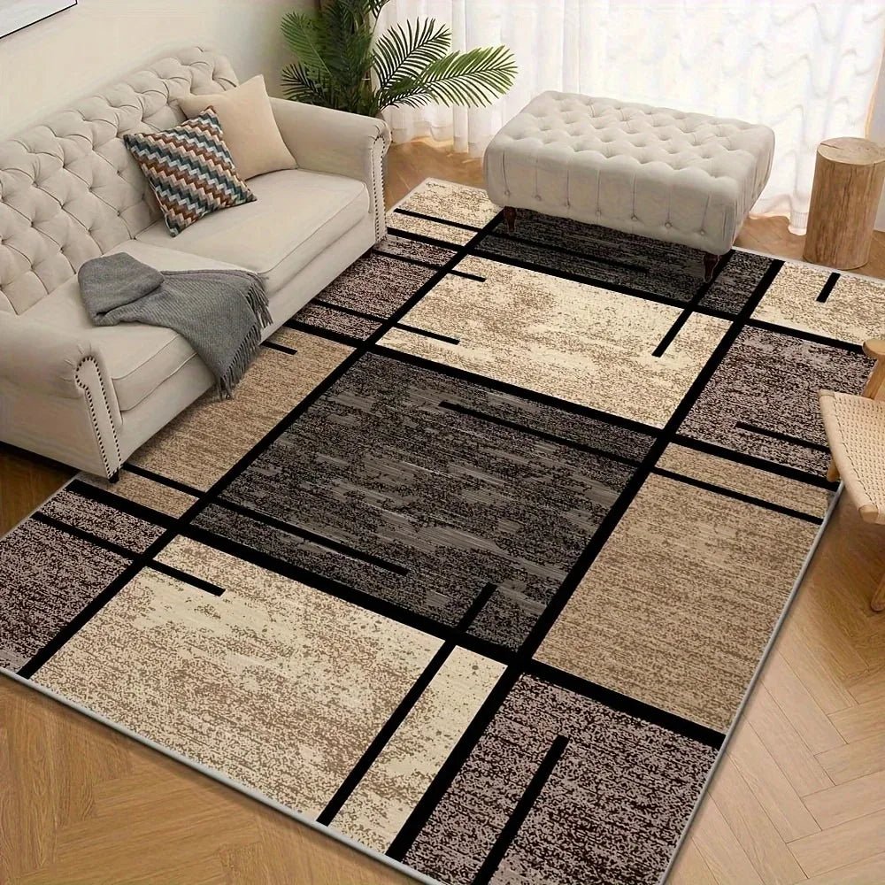 Chic Geometry Modern Area Rug for Home and Office Spaces