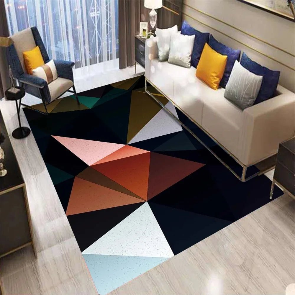 Chic Geometry Modern Area Rug for Home and Office Spaces