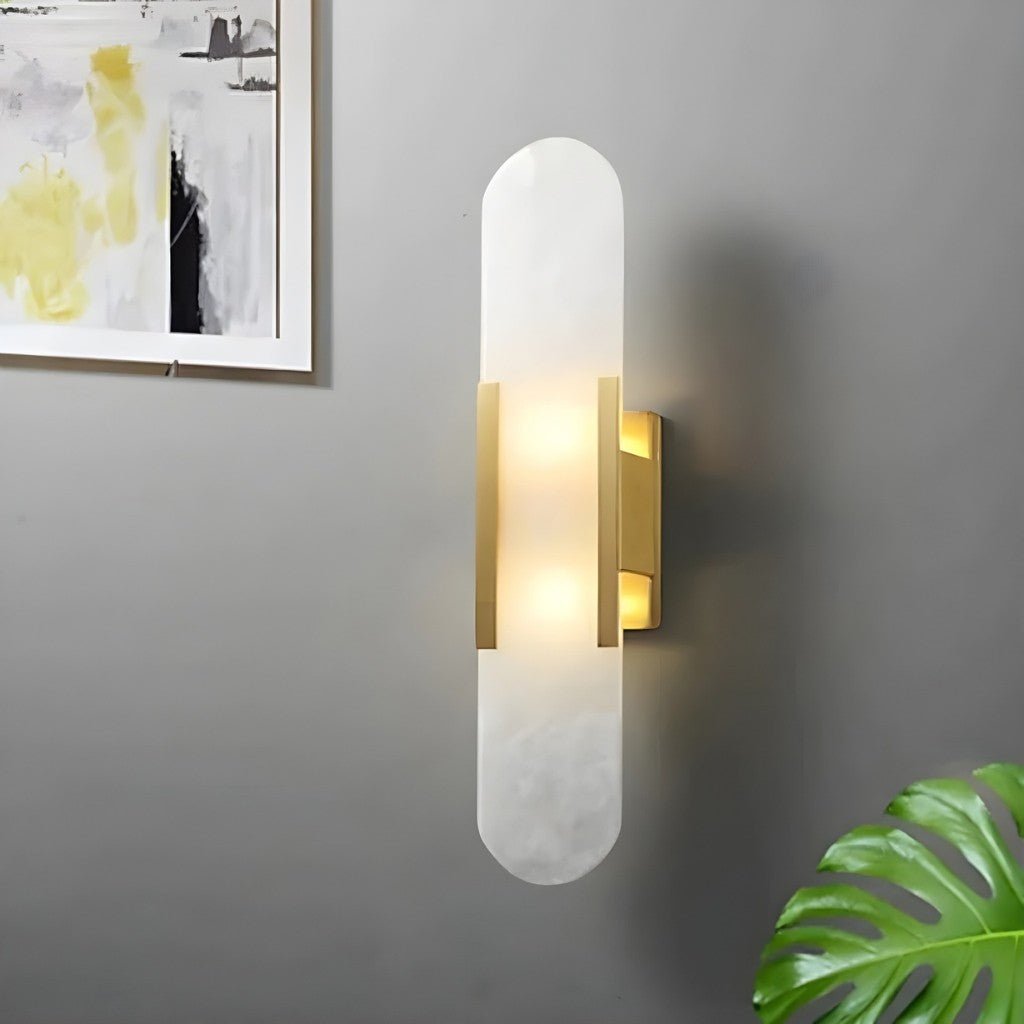 Radiant Aura - Stylish Black and Gold LED Wall Fixture