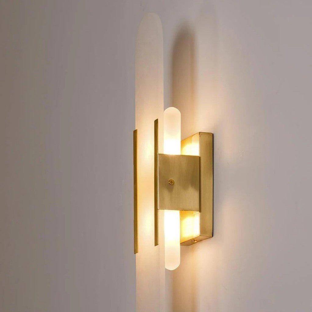 Radiant Aura - Stylish Black and Gold LED Wall Fixture