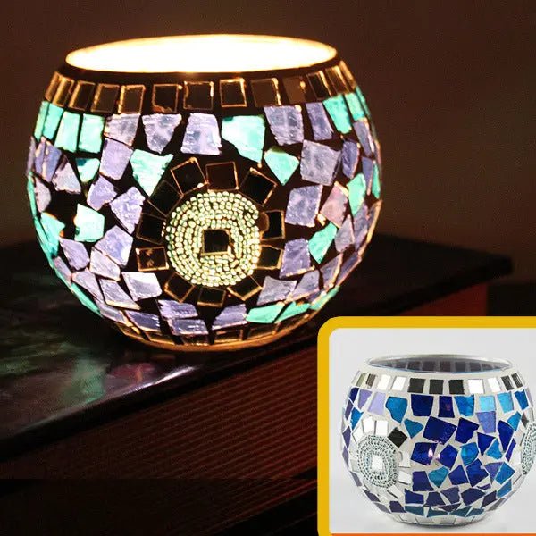 SerenityGlow Elegant Glass Candle Holder for Tranquil Spaces