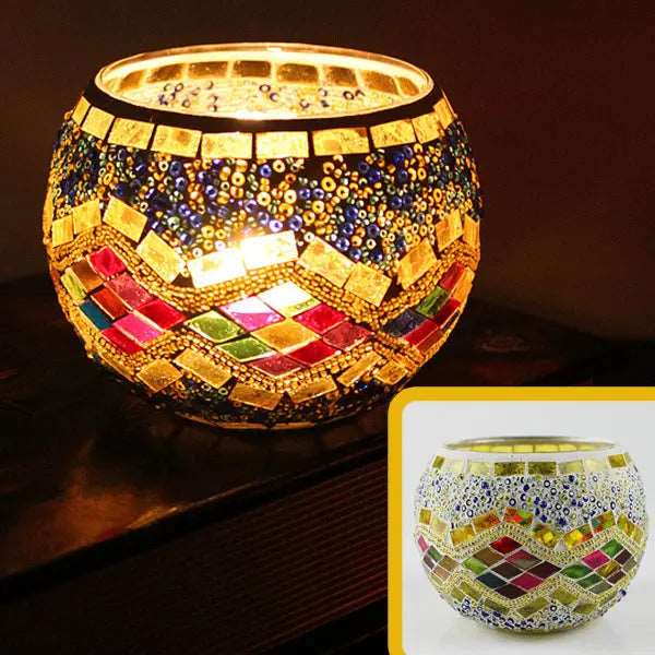 SerenityGlow Elegant Glass Candle Holder for Tranquil Spaces