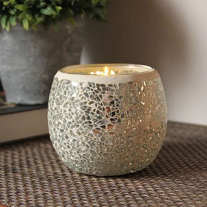 SerenityGlow Elegant Glass Candle Holder for Tranquil Spaces
