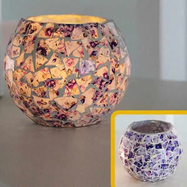 SerenityGlow Elegant Glass Candle Holder for Tranquil Spaces