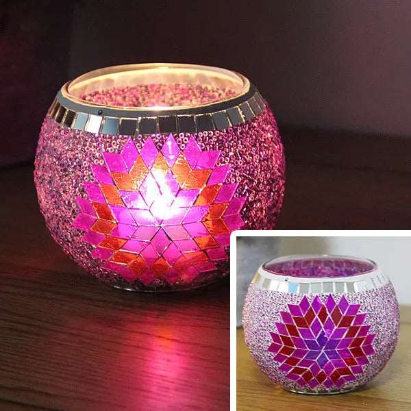 SerenityGlow Elegant Glass Candle Holder for Tranquil Spaces