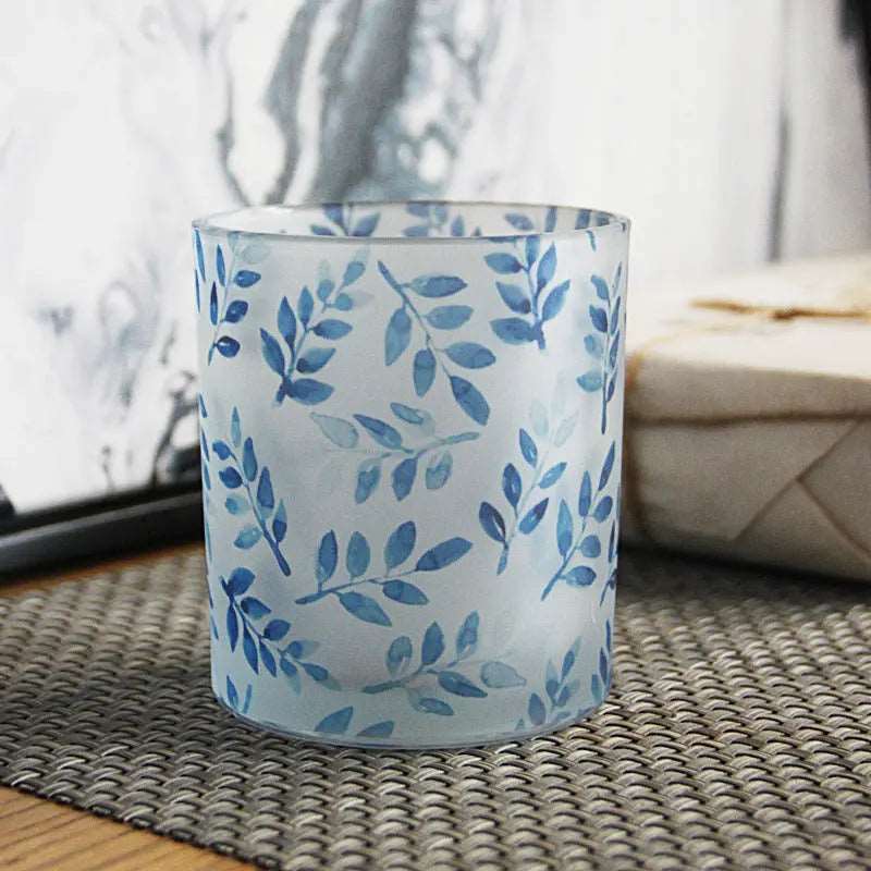 SerenityGlow Elegant Glass Candle Holder for Tranquil Spaces