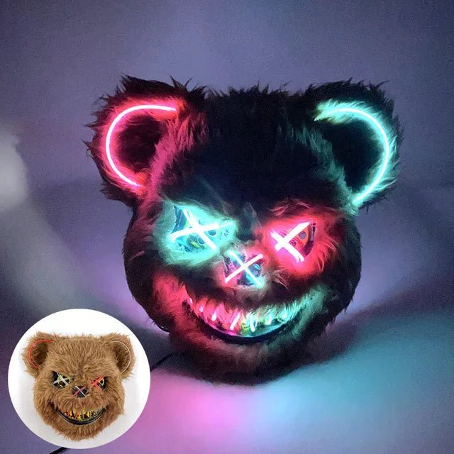 NeonGlow Party Mask with LED Lights for Events