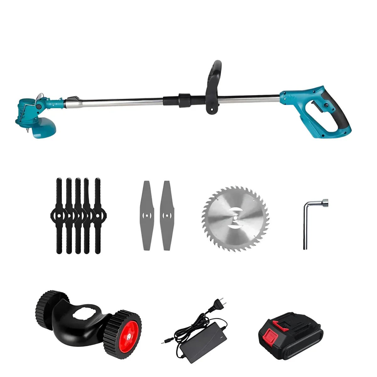 EcoTrim 36V Cordless Lawn Edger with Wheel Support for Comfort
