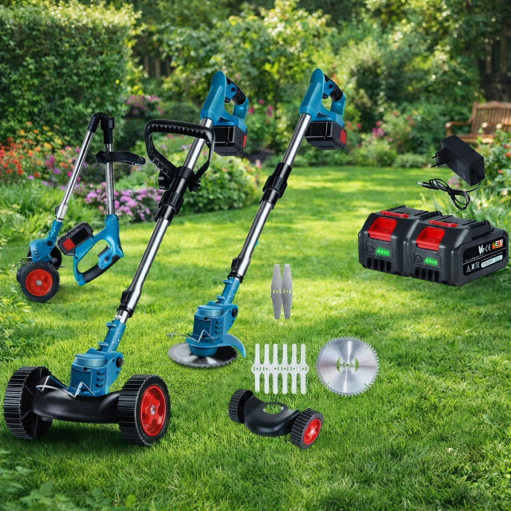EcoTrim 36V Cordless Lawn Edger with Wheel Support for Comfort