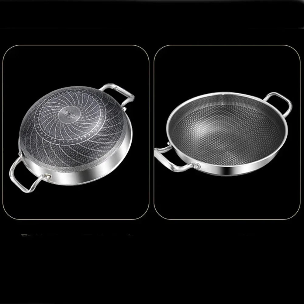 VersaCook 32cm Nonstick Stainless Steel Honeycomb Frying Pan