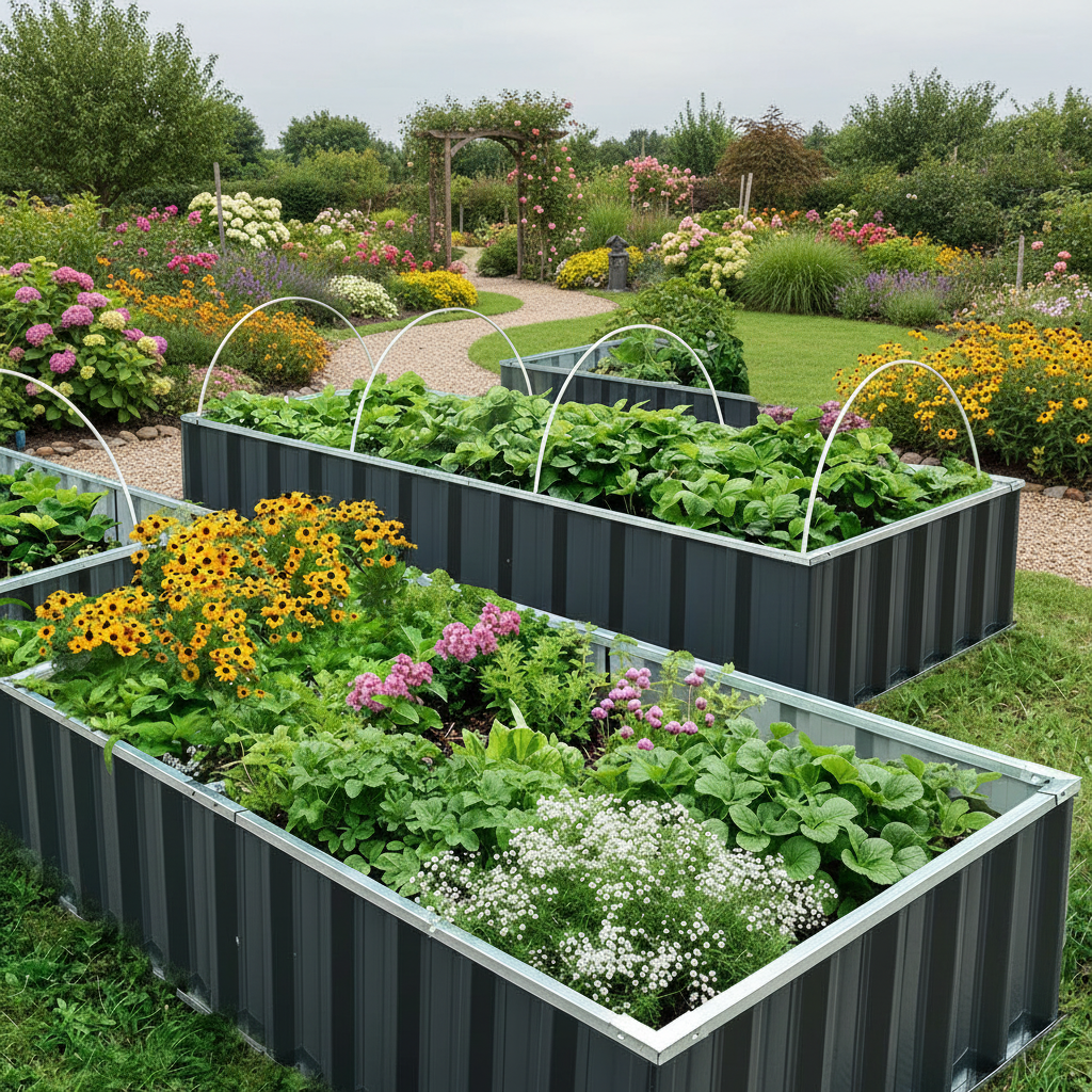 EcoGrow Elevated Garden Bed Crafted from Durable Steel