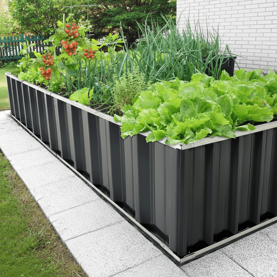 EcoGrow Elevated Garden Bed Crafted from Durable Steel