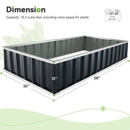 EcoGrow Elevated Garden Bed Crafted from Durable Steel