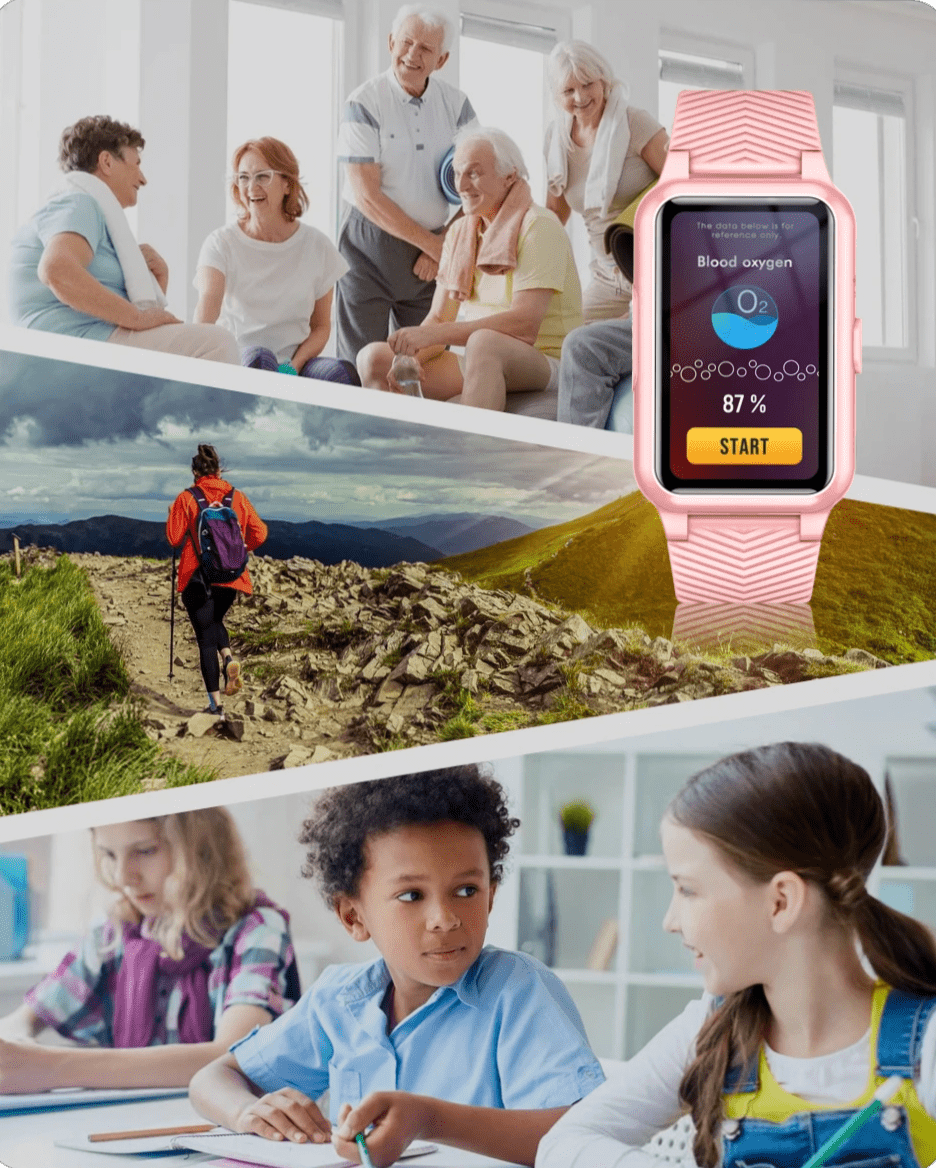 GuardianTrack Smartwatch for Seniors with Emergency Features
