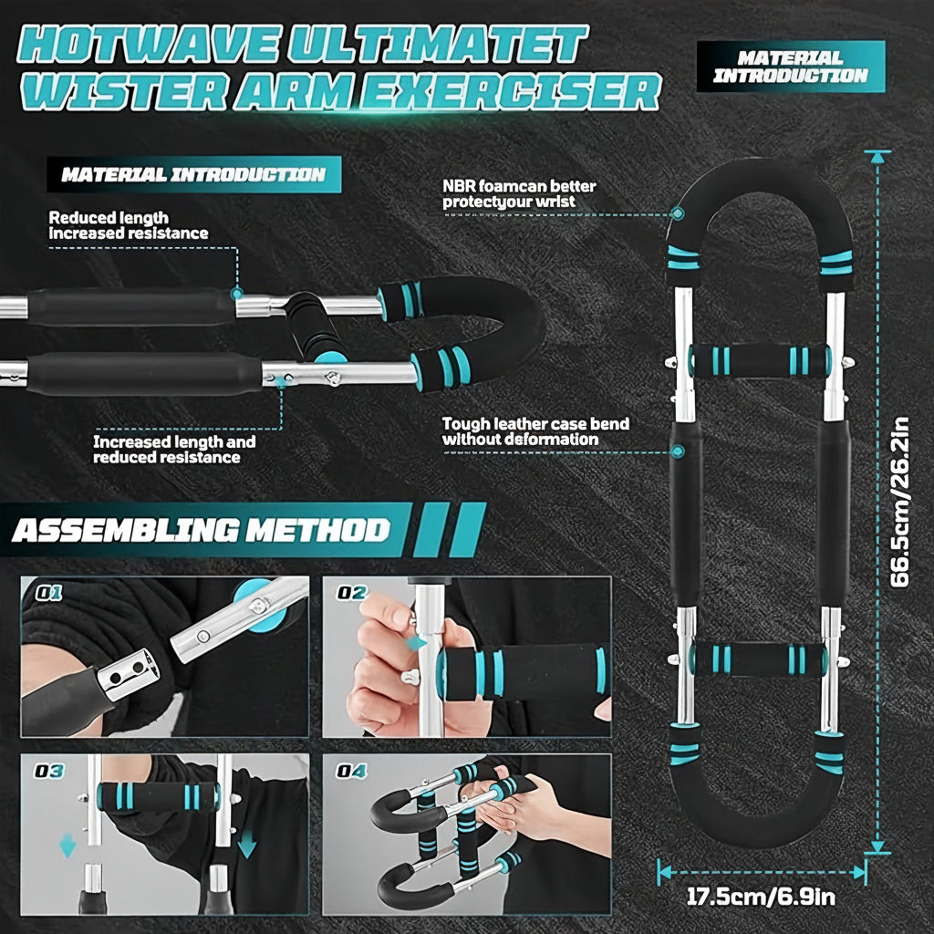 Versatile Steel Arm Trainer with Adjustable Resistance Bands