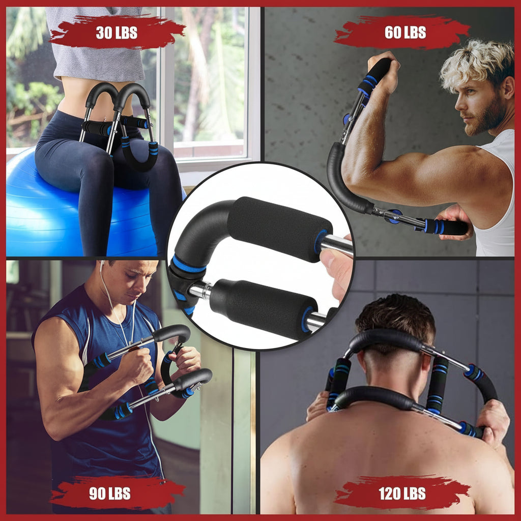 Versatile Steel Arm Trainer with Adjustable Resistance Bands