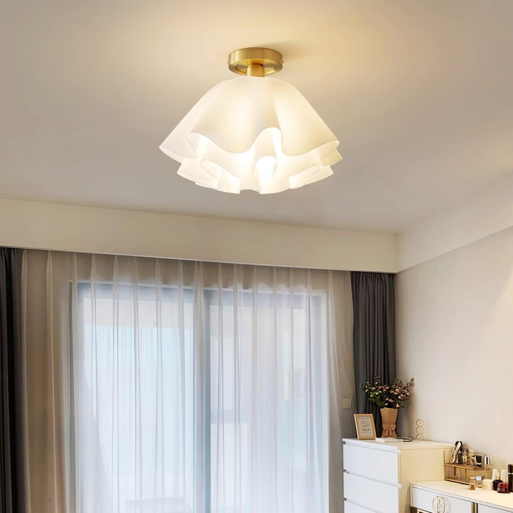 EleganceBeam Modern Ceiling Fixture with Copper Accent