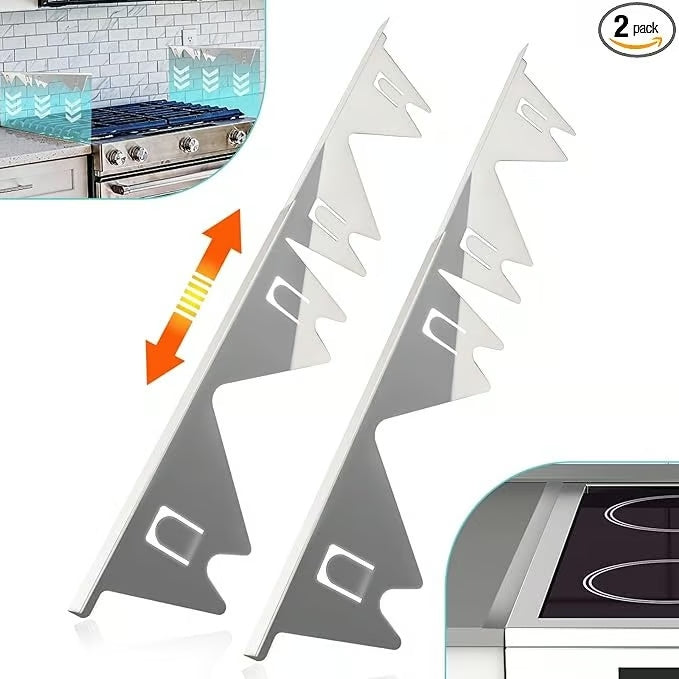 Stainless Steel Stove Gap Filler – Adjustable Fit for Easy Kitchen Installation