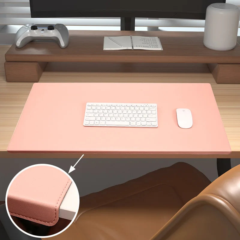 Ergonomic Leather Desk Mat for Wrist and Elbow Support
