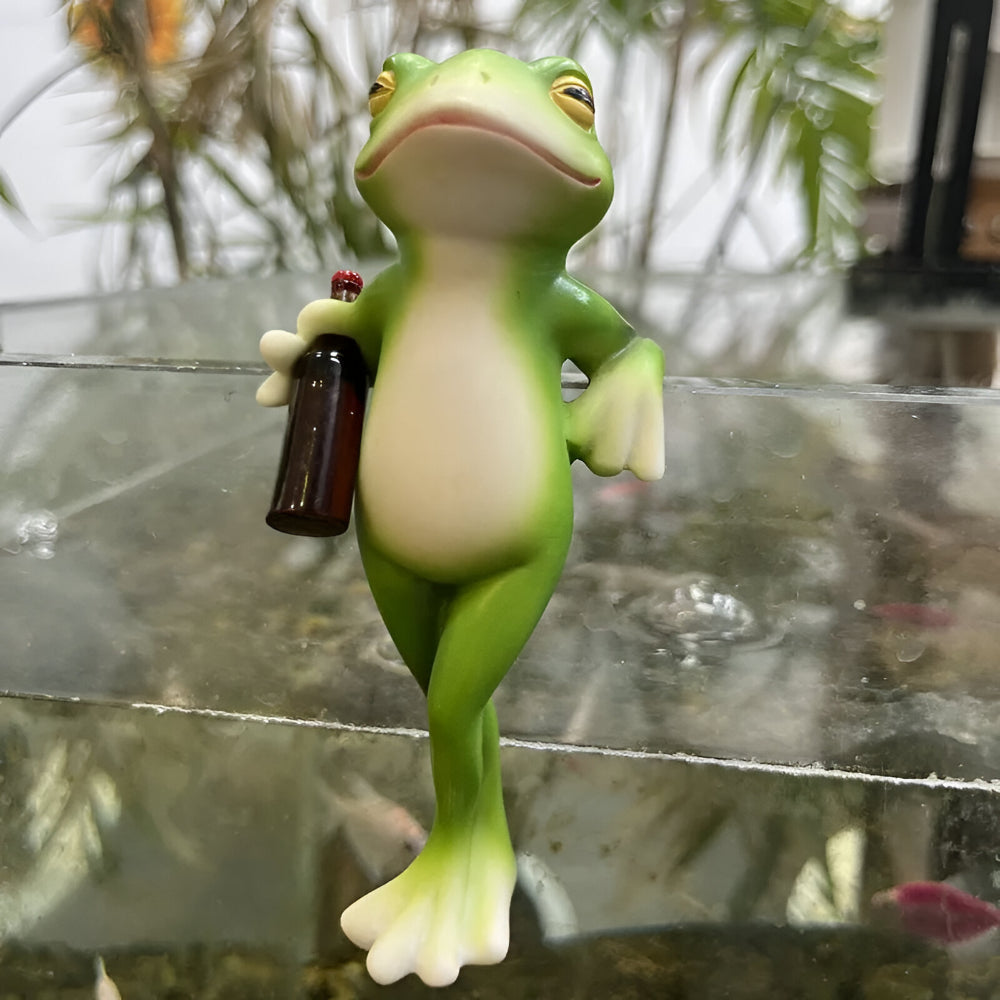 Charming Frog Planter Edge Decoration for Home and Garden