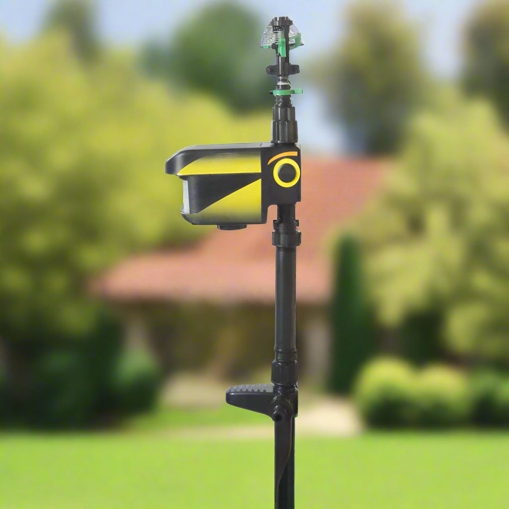 Solar-Powered Motion Sensor Sprinkler – Customizable Animal Deterrent