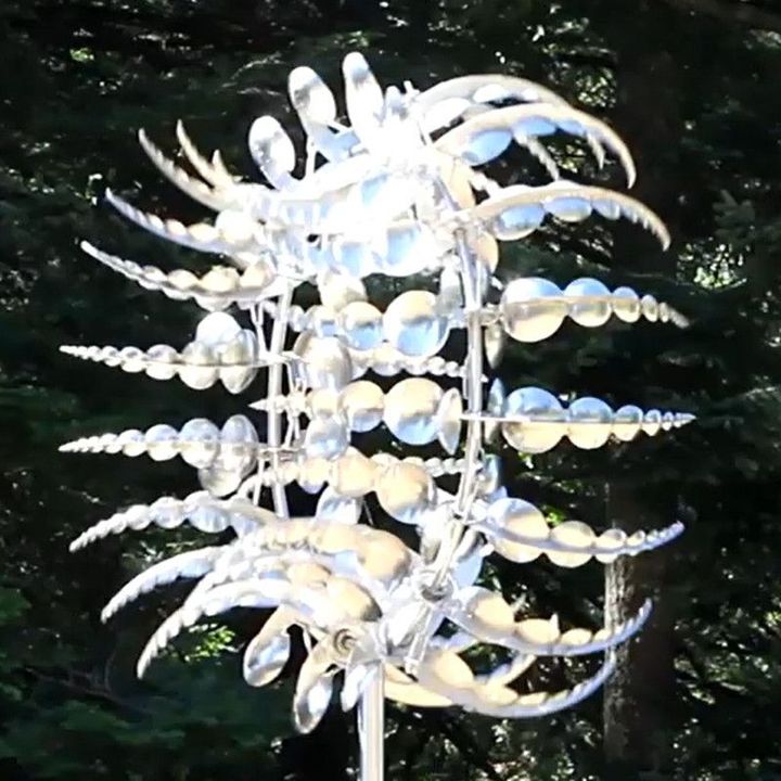 Decorative Metal Windmill for Garden - Dual Motion Outdoor Ornament