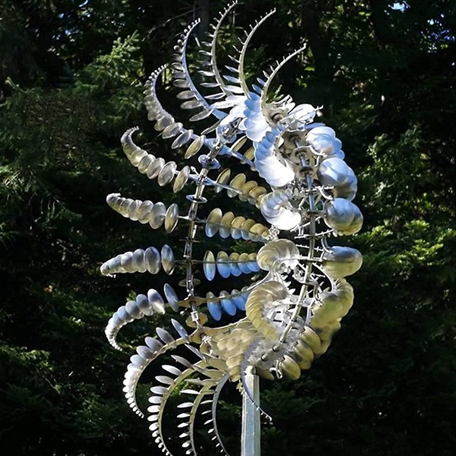 Decorative Metal Windmill for Garden - Dual Motion Outdoor Ornament