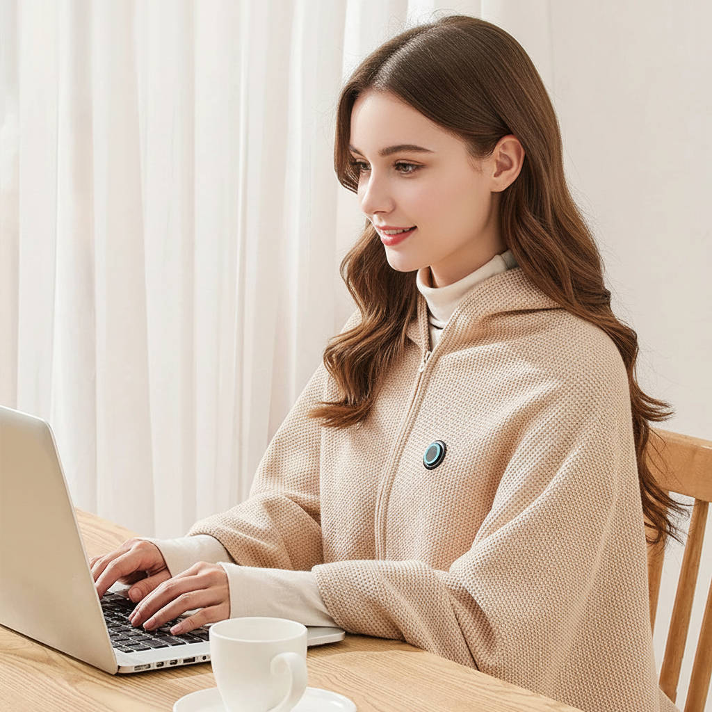 Electric Wrap Blanket for Warmth on the Go
