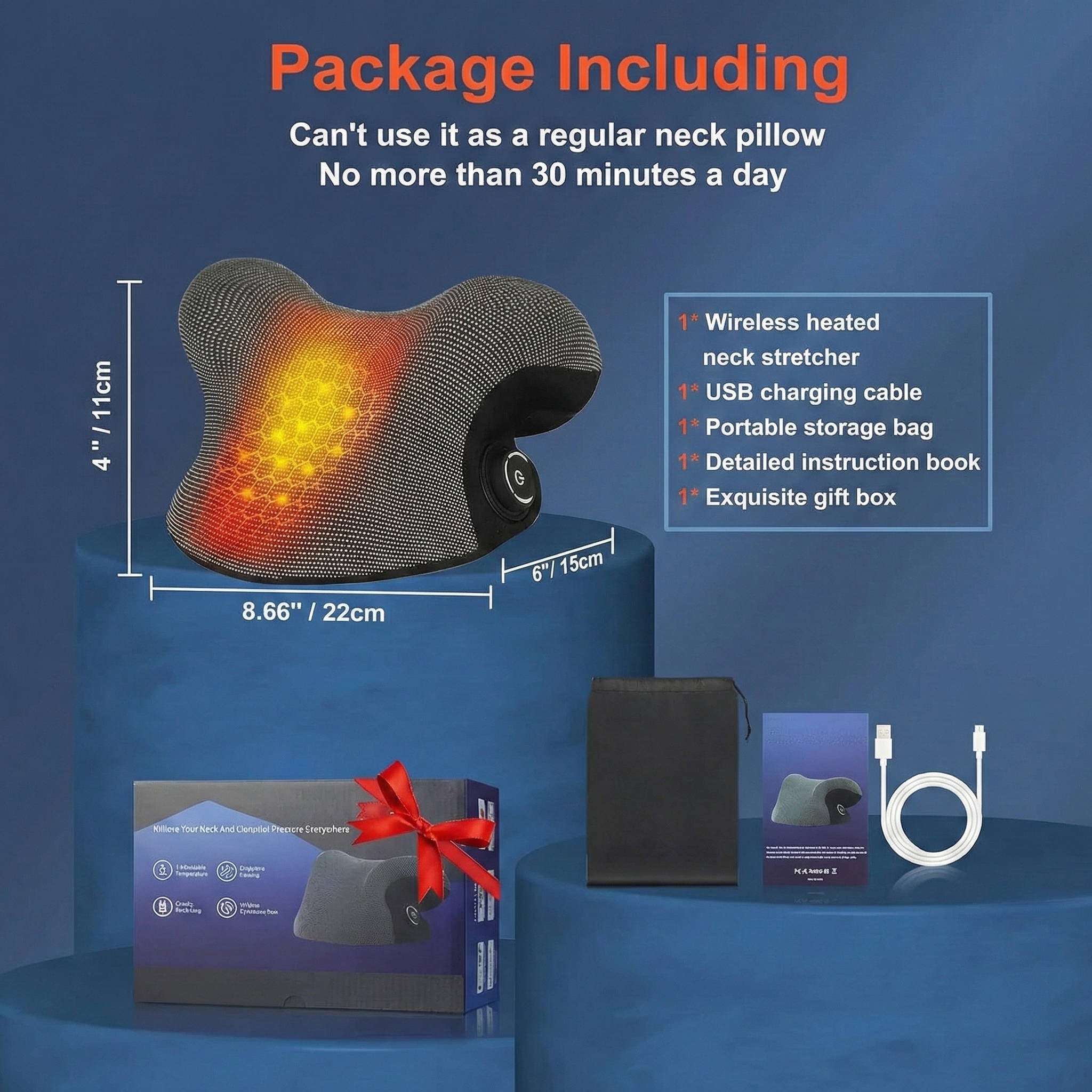 Soothing Neck Relaxer with Custom Heat and Massage Features