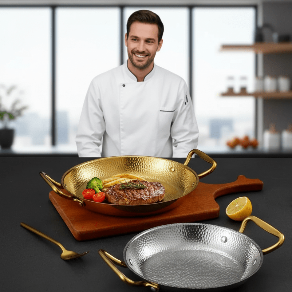 EleganceCraft Hammered Stainless Steel Cooking Pot