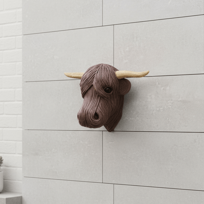 Rustic Farmhouse Cow Head Wall Art for Charming Decor