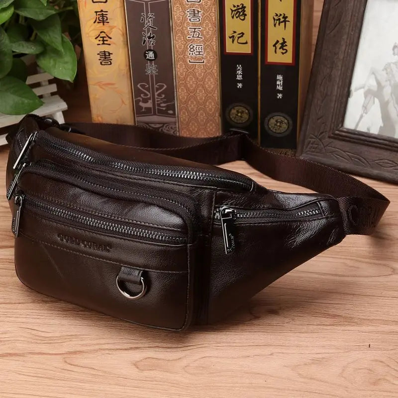 Real Leather Fanny Pack | Spacious Storage & Multi-Functional Travel Design