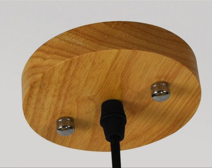 Taavita Geometric Wooden Pendant Light - Solid Wood Hanging Lamp - Living Room/Kitchen/Store Decor