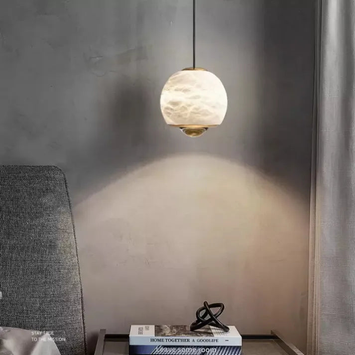Nordic Elegance Marble & Alabaster Pendant Light
