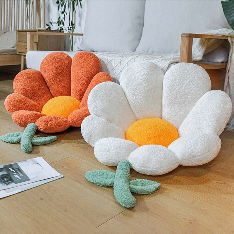 Sunflower Pattern Soft Cushion – Comfortable Seat Support for Home & Office