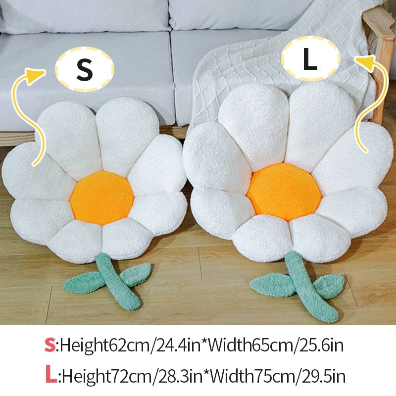 Sunflower Pattern Soft Cushion – Comfortable Seat Support for Home & Office