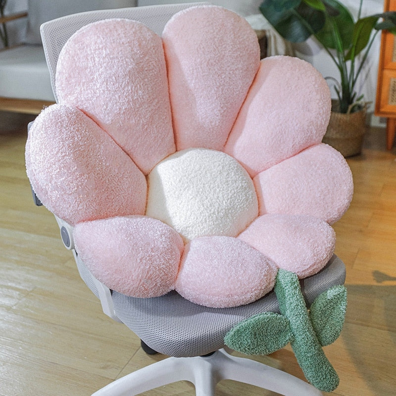 Sunflower Pattern Soft Cushion – Comfortable Seat Support for Home & Office