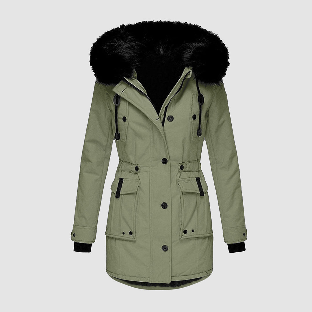 Women’s Waterproof Winter Jacket | Double Quilted & Lined Hood | Breathable Textile Blend | Wind and Water Repellent
