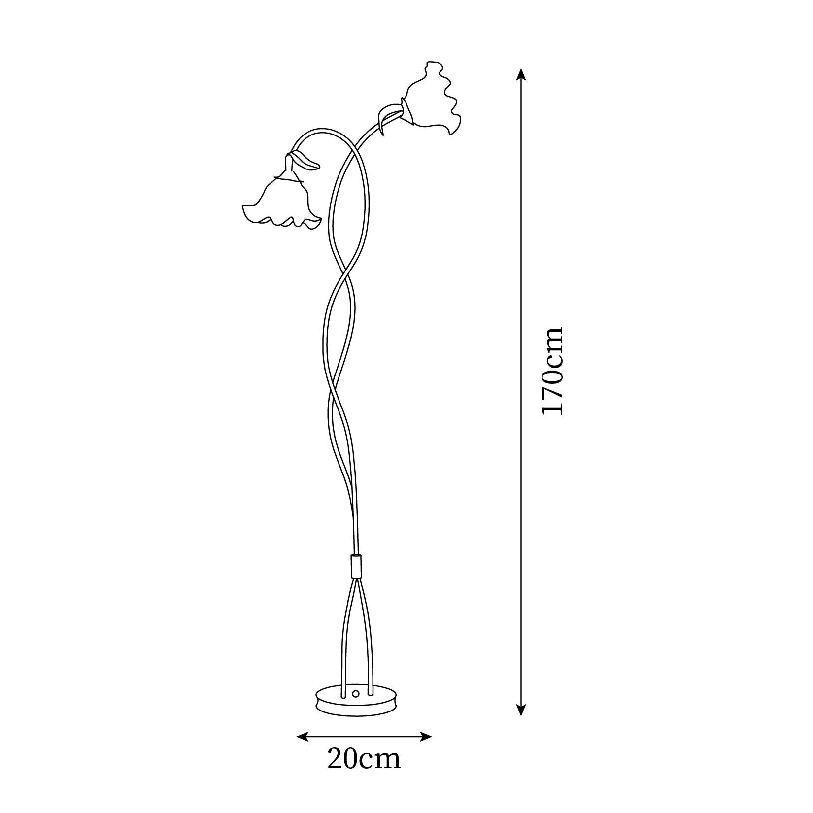 Botanical Elegance Floor Lamp in Matte Green