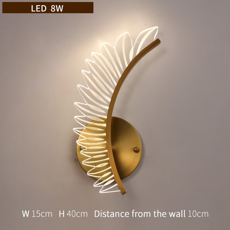 Design Wall Lamps Interior with Golden Angel Wings by Taavita