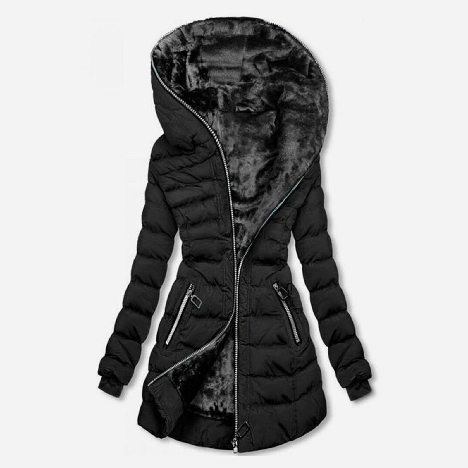 Women's Winter Jacket | Extra-Thick Fleece Lining | Cotton-Polyester Blend | Windproof & Rainproof