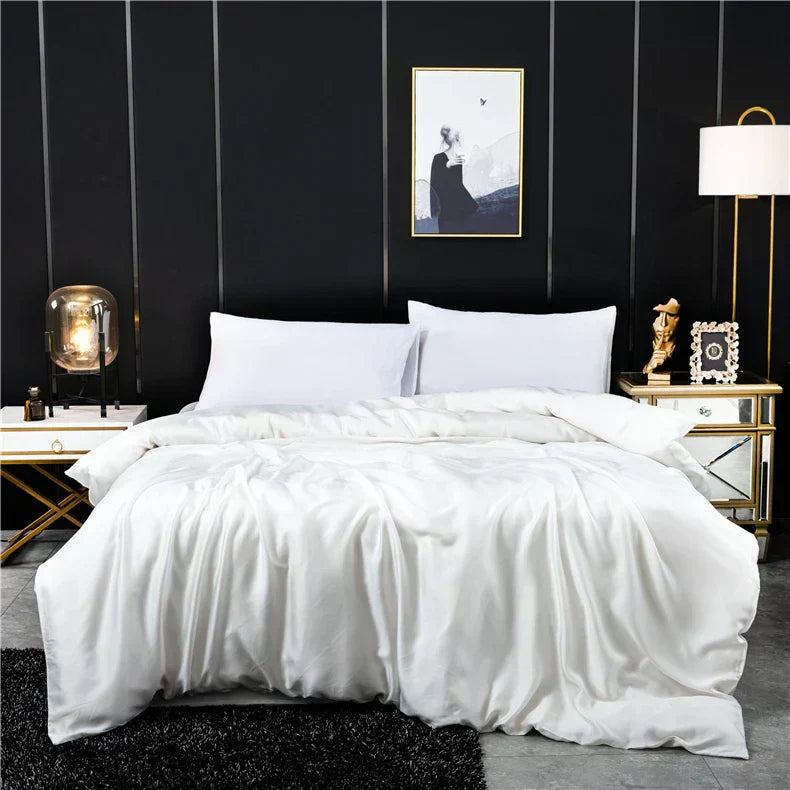 Luxurious Solid Color Silk Duvet Cover for Ultimate Comfort